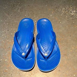 Blue Croc Flip Flops